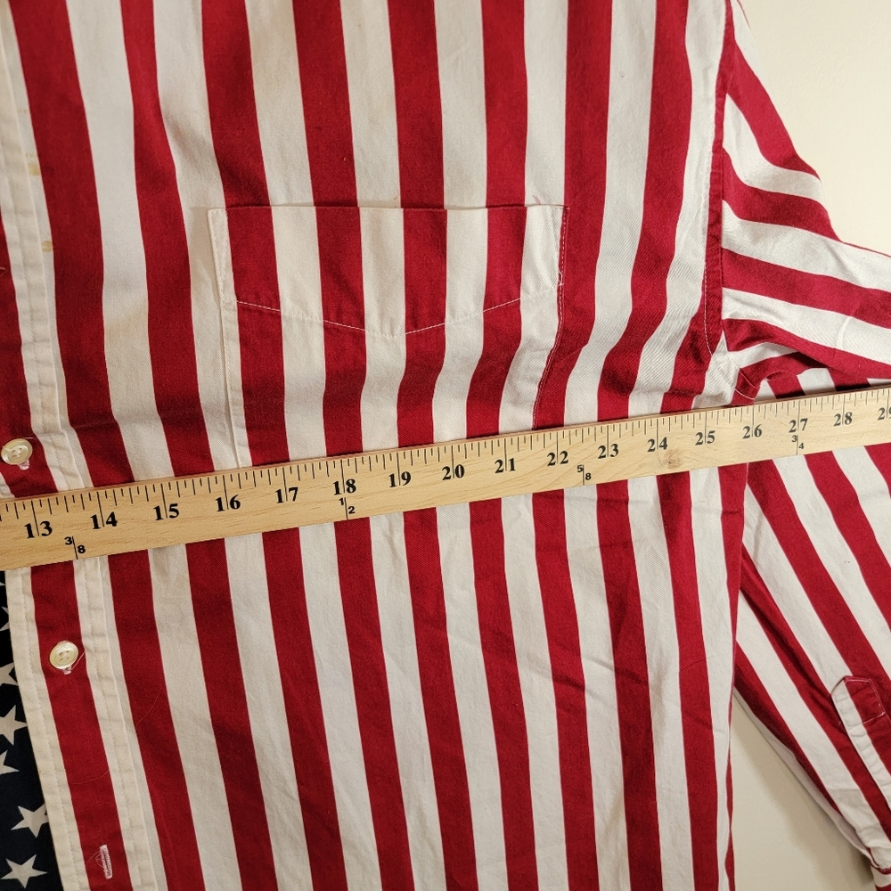 Structure American Flag Style Button Down Vintage… - image 4